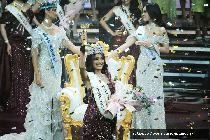 Foto: Alda Callista perwakilan Papua Tengah raih mahkota Miss Indonesia 2026