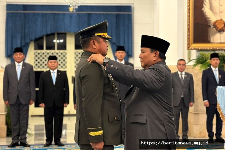 Prabowo lantik pejabat baru: wakil panglima, KSAD, hingga kepala BNPB